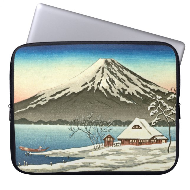 Mount Fuji Winter 1890 Laptop Sleeve (Front)