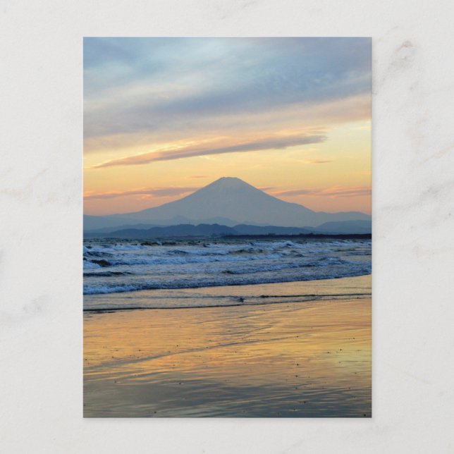 Mount Fuji Winter Sunset Postcard (Front)