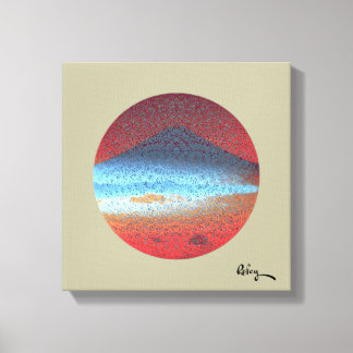 Mount Fuji Yellow Beige by Rofey Canvas Print