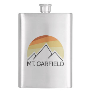 Mount Garfield New Hampshire Retro Hip Flask