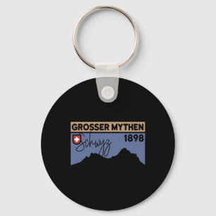 Mount Grosser Mythen Hike Mountain Biking Swiss Hi Keychain