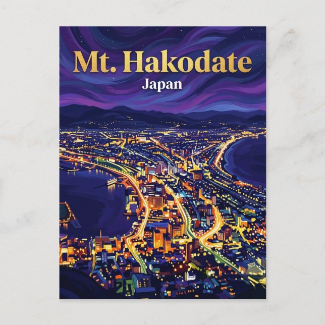 Mount Hakodate Japan Postcard (Front)