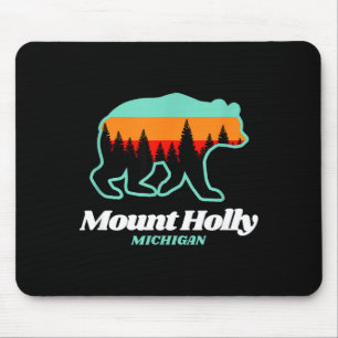 Mount holly michigan skiing snowboarding bear mouse pad