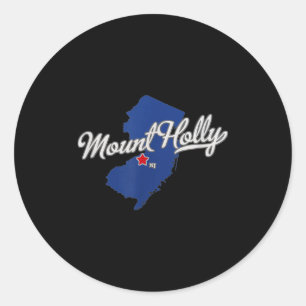 Mount Holly New Jersey Nj Map  Classic Round Sticker