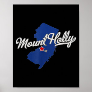 Mount Holly New Jersey Nj Map Poster