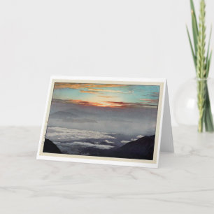 Mount Hōō, Hiroshi Yoshida, Woodcut Card