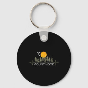 Mount Hood Heartbeat Nature Camper Hiking Keychain