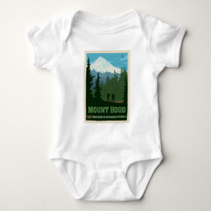Mount Hood   Oregon Baby Bodysuit