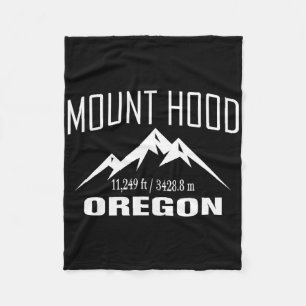 Mount Hood Oregon Climbing Summit Club Outdoor Gif Fleece Blanket
