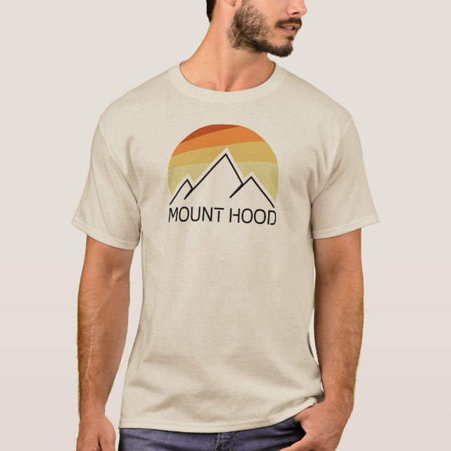 Mount Hood Oregon Retro T-Shirt (Front)