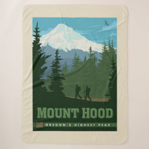 Mount Hood   Oregon Sherpa Blanket
