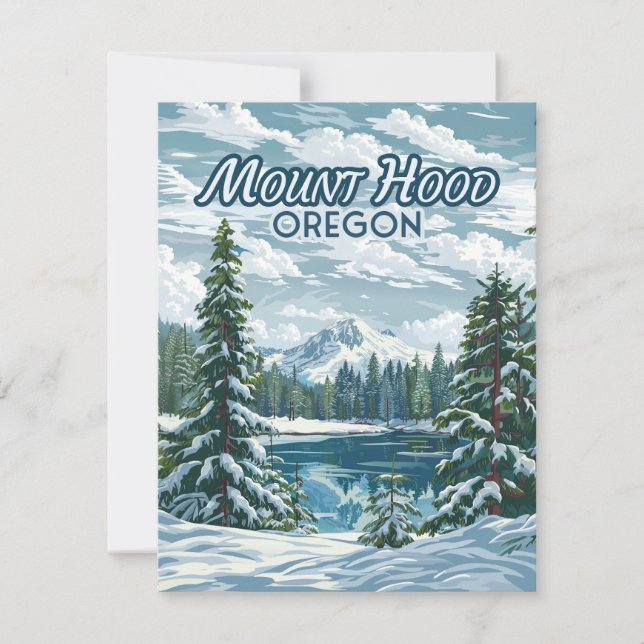 Mount Hood Oregon Ski Pacific Northwest Card (Front)