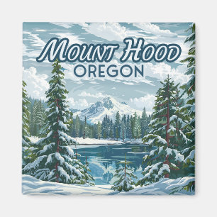 Mount Hood Oregon Ski Pacific Northwest Winter Magnet