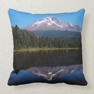 Mount Hood Reflected in Lake Throw Pillow