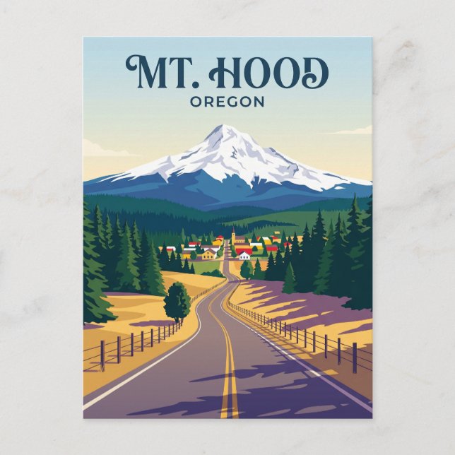 Mount Hood Road USA Postcard (Front)