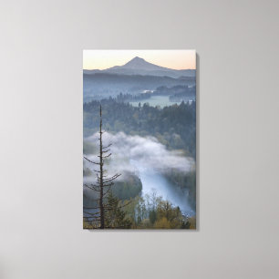 Mount Hood Sandy River Stretched Canvas Print