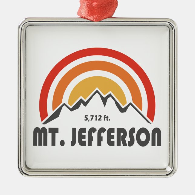 Mount Jefferson New Hampshire Metal Ornament (Front)