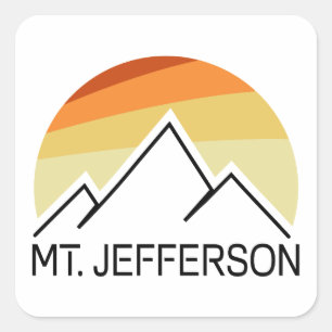 Mount Jefferson New Hampshire Retro Square Sticker