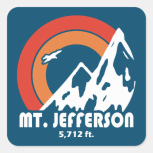 Mount Jefferson New Hampshire Sun Eagle Square Sticker