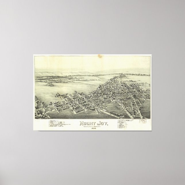 Mount Joy, Pennsylvania (1894) Canvas Print (Front)