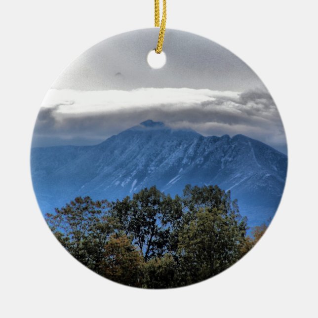 Mount Katahdin 8387a Ceramic Ornament (Front)