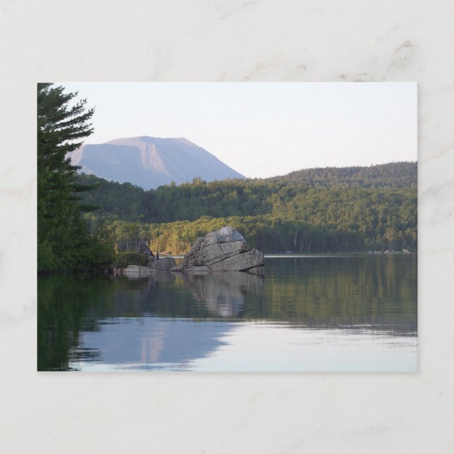 Mount Katahdin from Rainbow Lake Postcard (Front)