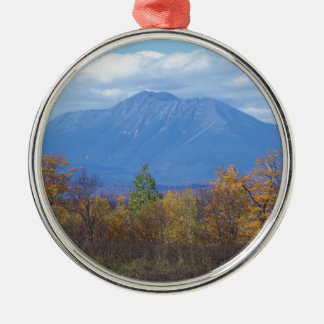 Mount Katahdin in fall 2 Metal Ornament