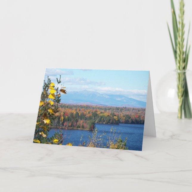 Mount Katahdin in the fall Card (Front)