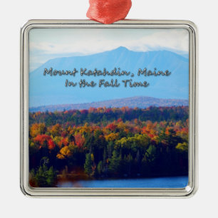 Mount Katahdin In The Fall Metal Ornament