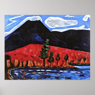 Mount Katahdin, Maine colorful painting Poster