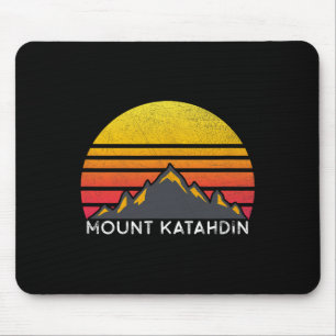 Mount Katahdin Maine Sunset Hiking Vintage T Shirt Mouse Pad