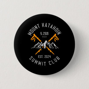 Mount Katahdin Mountain Hiking Est 2024 2 Inch Round Button