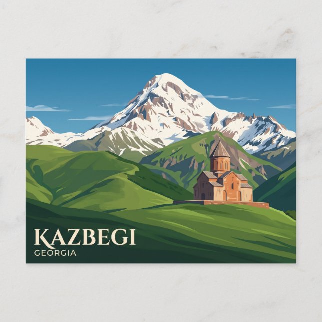 Mount Kazbek Georgia Postcard (Front)