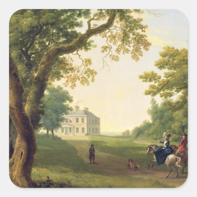 Mount Kennedy, County Wicklow, Ireland, 1785 (oil Square Sticker (Front)