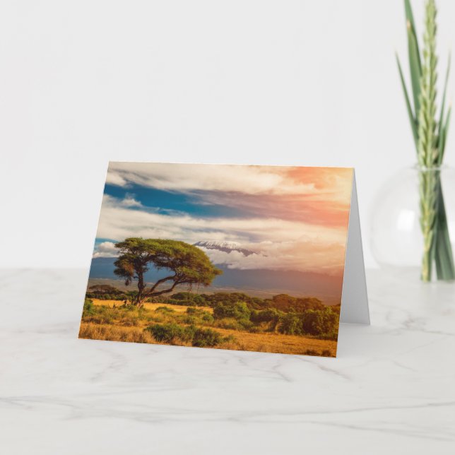 Mount Kilimanjaro | Amboseli, Kenya Card (Front)