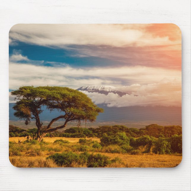 Mount Kilimanjaro | Amboseli, Kenya Mouse Pad (Front)