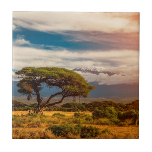 Mount Kilimanjaro   Amboseli, Kenya Tile