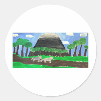 Mount Kilimanjaro Classic Round Sticker