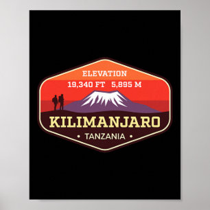 Mount Kilimanjaro Highest Peak Africa Climbing Bad Poster