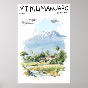 Mount Kilimanjaro Poster Tanzania Africa