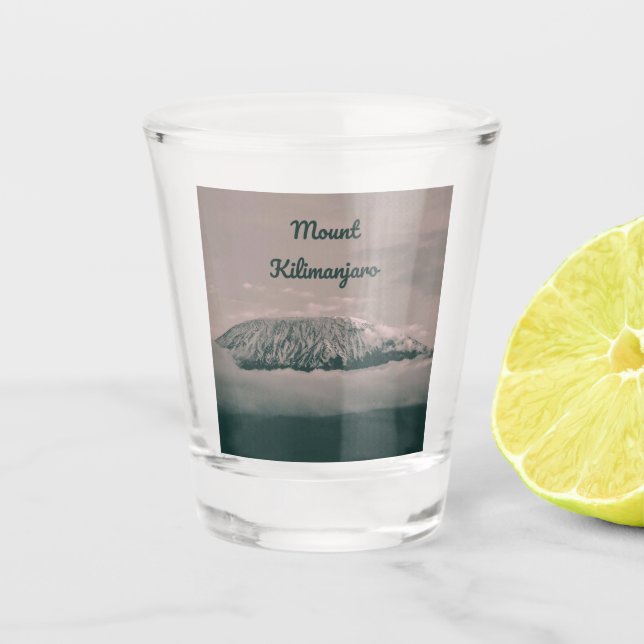 Mount Kilimanjaro Snow Volcano in Tanzania Africa Shot Glass (Front)