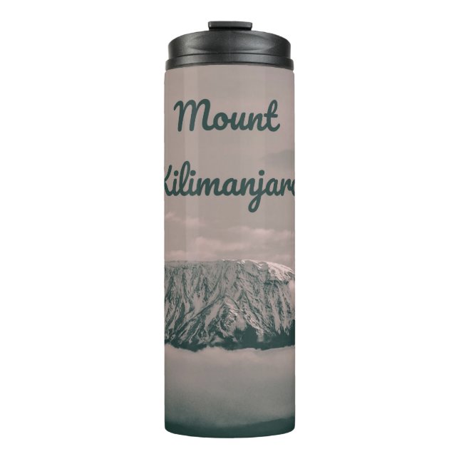 Mount Kilimanjaro Snow Volcano in Tanzania Africa Thermal Tumbler (Front)