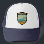 Mount Kilimanjaro Tanzania Africa Vintage Trucker Hat<br><div class="desc">Mount Kilimanjaro vector artwork design. It is the highest mountain in Africa and the tallest freestanding mountain in the world.</div>