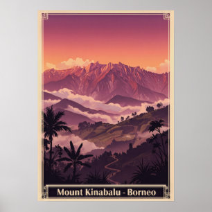 Mount Kinabalu Borneo V04 Poster