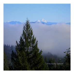 Mount Lassen in the fog... Poster