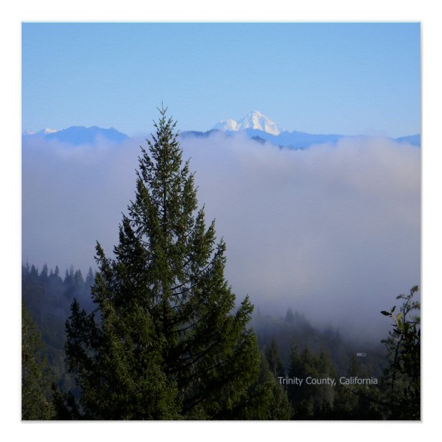 Mount Lassen in the fog... Poster (Front)