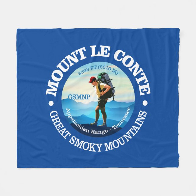 Mount Le Conte (C) Fleece Blanket (Front (Horizontal))