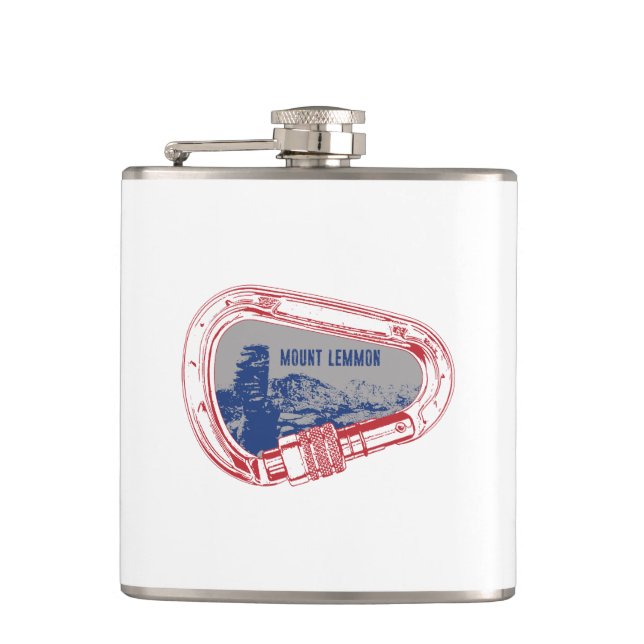 Mount Lemmon Climbing Carabiner Hip Flask (Front)