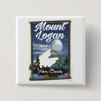 Mount Logan , Yukon, Canada 2 Inch Square Button