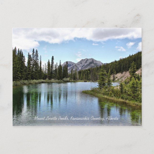 Mount Lorette Ponds Kananaskis Country Alberta Postcard (Front)